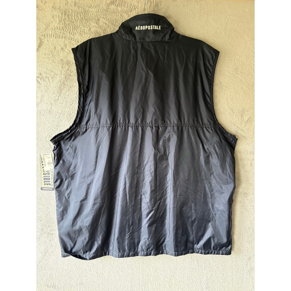Vintage Y2K Aeropostale Reversible Vest XL Blue Mesh Ripstop Gorpcore NWT NOS - Picture 6 of 10